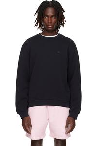 Флисовая толстовка с круглым вырезом Acne Studios, черный