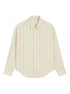 Полосатая рубашка на пуговицах AMI Paris, нейтральный