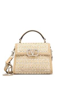 Valentino Garavani плетеная сумка на плечо VSLING, нейтральный цвет