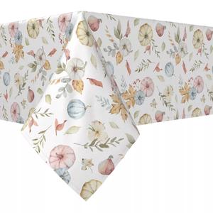 Квадратная скатерть, 100% полиэстер, 60х60 дюймов, тыквенная листва.