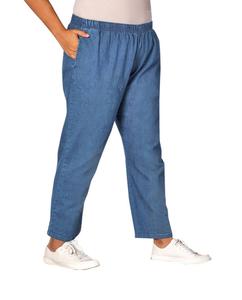 Джинсы свободного кроя премиум-класса больших размеров из светло-стирального денима On The Plus Side, Light Wash Denim