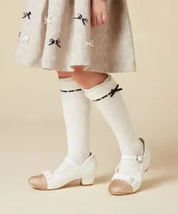 Высокие носки с фестончатым краем Avv, цвет White