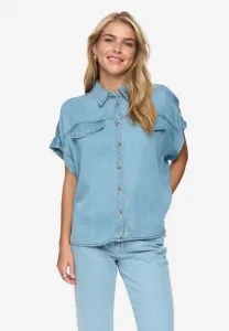 Блузка nuelida на пуговицах Nümph, Light Blue Denim