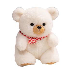 Плюшевый мишка с шарфом, высота 25см/35см/45см MLING, белый