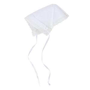 Крестильная кружевная шапочка Audrey Grace с подарочной коробкой CTM, белый