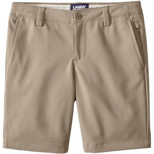 Шорты чинос для девочек от 2 до 16 лет, униформа Lands' End, цвет Khaki