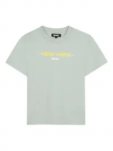 Футболка с принтом Dkny Kids, зеленый