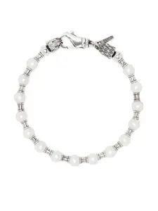 Цепочный браслет с жемчугом Emanuele Bicocchi, серебяный