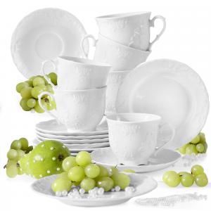 Кофейный сервиз Cmielow Rococo из 18 предметов KONSIMO, белый