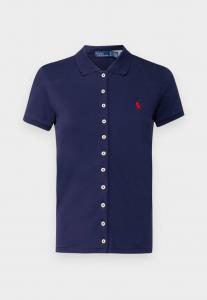 Рубашка-блузка BUTTONED PLACKET POLO SHIRT Ralph Lauren, синий
