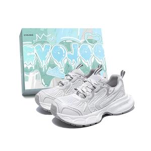 Женские кроссовки с низким верхом и массивной подошвой, увеличивающие рост, с противоскользящей подошвой и износостойкими элементами CVOJOO, White