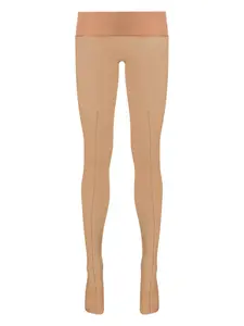Полупрозрачные колготки с логотипом Maison Close, нейтральный