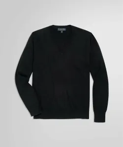 Свитер с V-образным вырезом из хлопка Supima