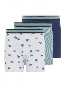 Шорты/брюки в стиле ретро, 95/5, органический хлопок, белый, синий, зеленый Schiesser