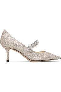 Jimmy Choo Серебристые туфли-лодочки на каблуке 65 мм