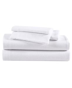 Комплект постельного белья из 3 предметов, 100% хлопок, фланель с начесом, однотонный, размер Twin Eddie Bauer, белый