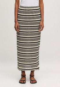 Юбка EDITED Maxi skirt, Weiß Schwarz/Black