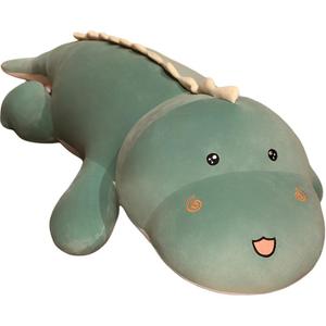 Длинные плюшевые куклы с ремешком динозавра высота 80cm/100cm/120cm/150cm WADORN, зеленый