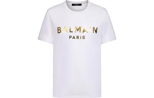 Футболка с логотипом 2010-х с круглым вырезом BALMAIN, белый
