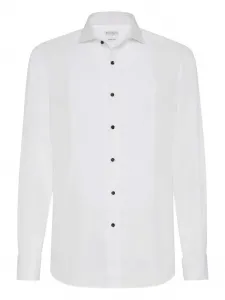 Рубашка со складками Brunello Cucinelli, белый