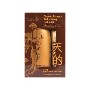 Набор с экстрактом женьшеня: шампунь и маска для волос TIANDE