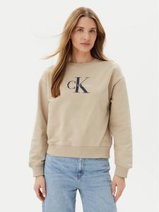Свободный крой толстовки LV047B234G Calvin Klein Jeans, бежевый