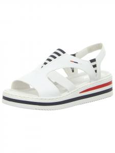 Босоножки на танкетке белого цвета rieker