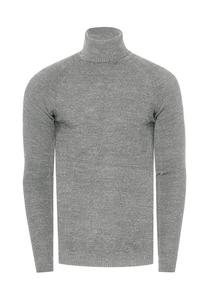 Пуловер со стильным высоким воротником RUSTY NEAL, светло-серый