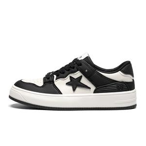 Кеды, скейтборд обувь женская низкая белый/черный Zhr