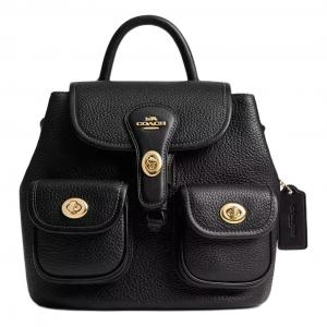 COACH Рюкзак женский Hadley Smooth Leather Backpack Medium черный