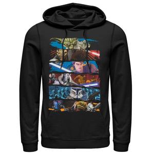 Мужская толстовка с капюшоном «Звездные войны: Войны клонов» с раскрашиванием персонажей Licensed Character