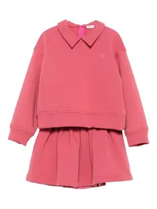 Юбка из смесовой хлопковой ткани Il Gufo, розовый