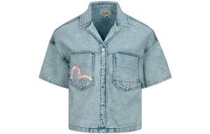 Рубашка женская джинсовая синяя Evisu