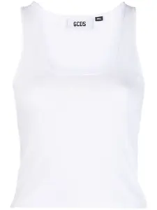 Топ из джерси без рукавов GCDS, белый