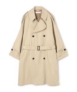 Объемный тренч из немерсеризованного хлопкового габардина Galerie Vie, цвет 43 Beige