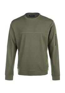 Толстовка Leislon M с круглым вырезом и практичным карманом на рукаве VIRTUS, оливковый