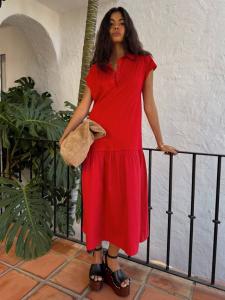 Хлопковое платье Darcy с короткими рукавами Never Fully Dressed