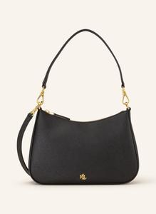 Сумка на плечо из сафьяновой кожи danni 26 LAUREN RALPH LAUREN, черный