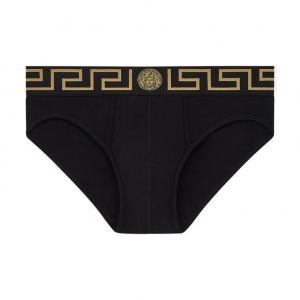 Трусы-слипы с детализированным логотипом Medusa Head VERSACE, черный