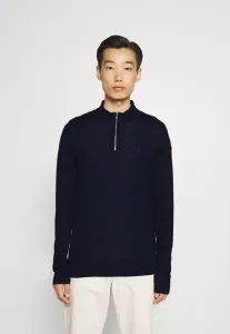 Джемпер с воротником-стойкой и застежкой-молнией до середины груди Lindbergh, Navy