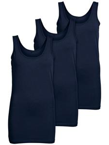Топ ONLY 3er Set New Long Tank, цвет blau (night sky)