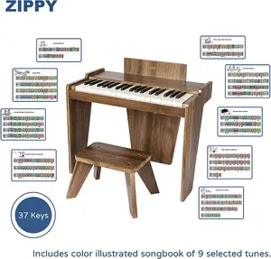 Цифровое пианино с 37 клавишами для детей - обучающая музыкальная игрушка для девочек и мальчиков (от 3 лет) OEM