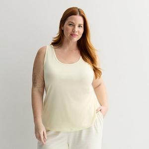Пижамный топ для сна Plus size Sonoma Goods For Life, Light Yellow