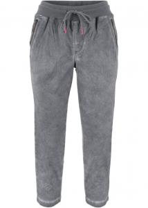 Брюки длиной 3/4 с контрастными завязками Bpc Bonprix Collection, серый