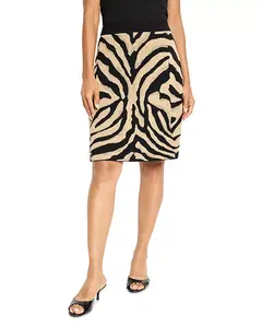 Юбка из жаккардовой вязки с животными Nic+Zoe, мультиколор