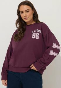 Толстовка Yours Clothing Sweatshirt, Red/Bordeaux