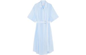 Maison Kitsune Женское синее платье с короткими рукавами