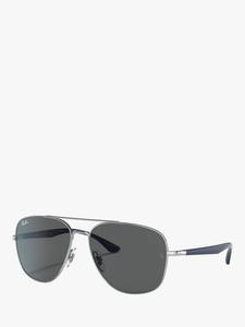 RB3683 унисекс авиаторные солнцезащитные очки Ray-Ban, Silver Blue/Grey