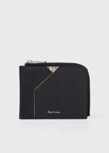 Складной кошелек из зернистой кожи Paul Smith, цвет Black