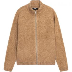 Полная молния, мериносовая свитер с начесом Stussy, оранжевый